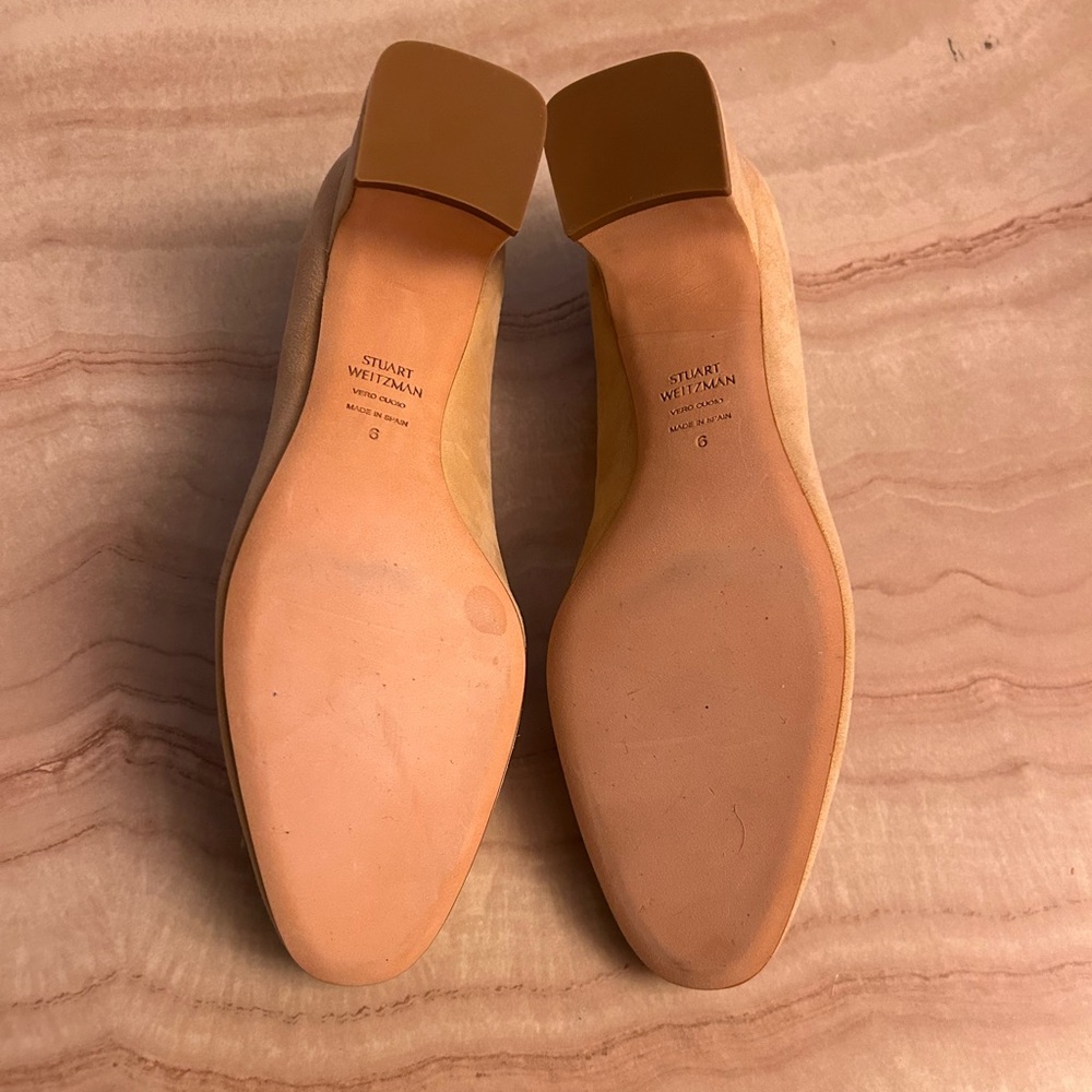 Stuart Weitzman Bridget sand/dune/beige suede size 6 - Picture 3 of 4